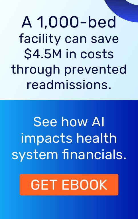 See how AI impacts health system financials ebook download banner ad