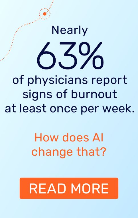 Read More banner ad for how does AI change physicians signs of burnout