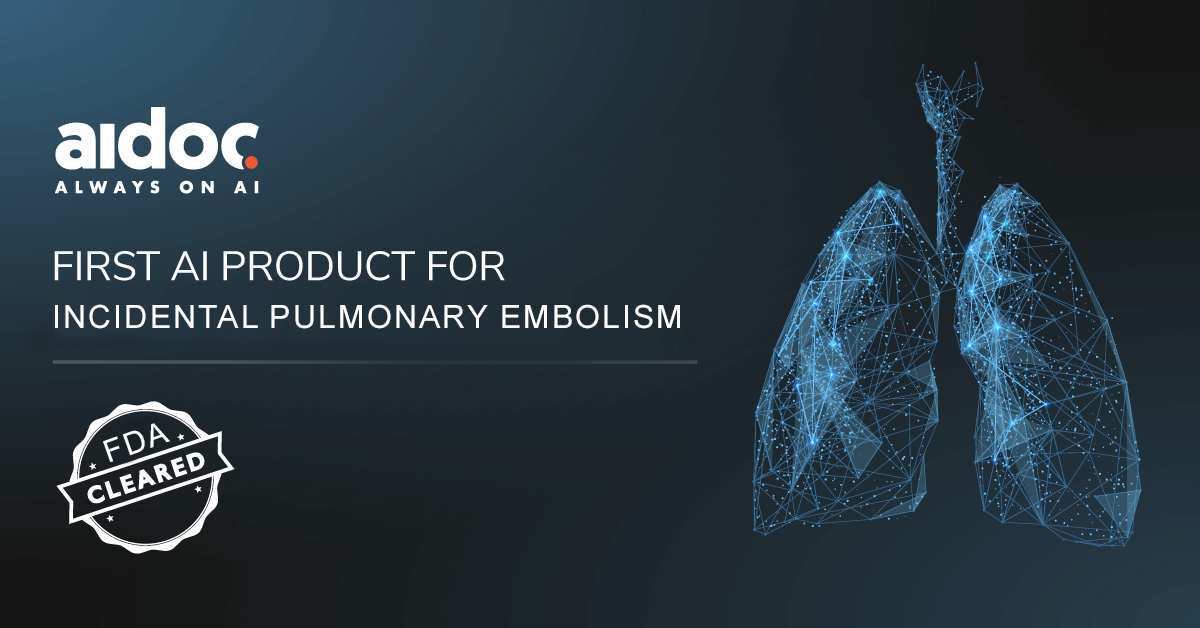 Aidoc AI product for Incidental Pulmonary Embolism