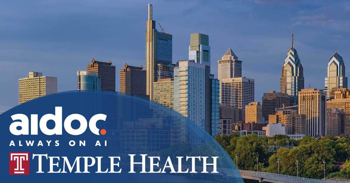 Temple Health with Aidoc logo