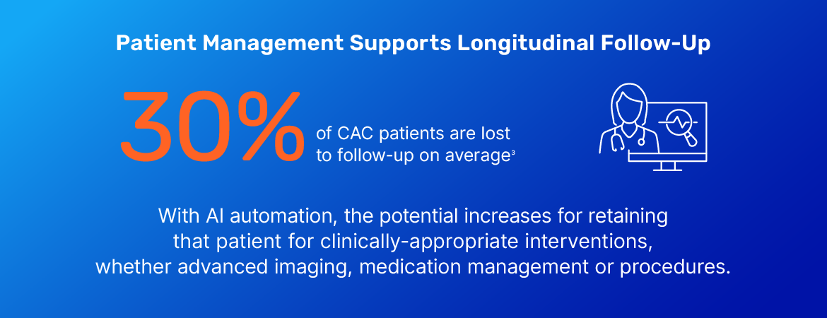 Aidoc banner for patient management supports longitudinal follow-up stats
