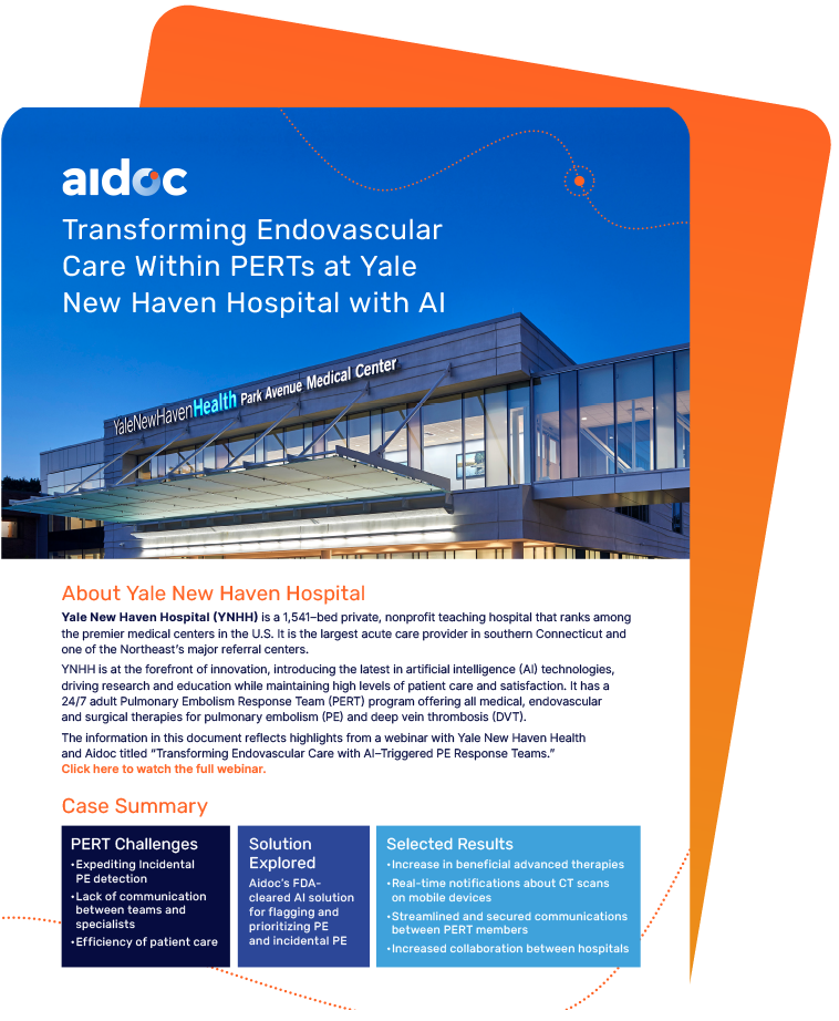 Aidoc's Yale New Haven Hospital with AI study