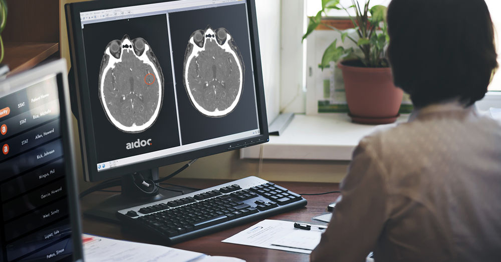 A radiologist analyzing some imaging