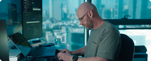 Aidoc engineer at workstation