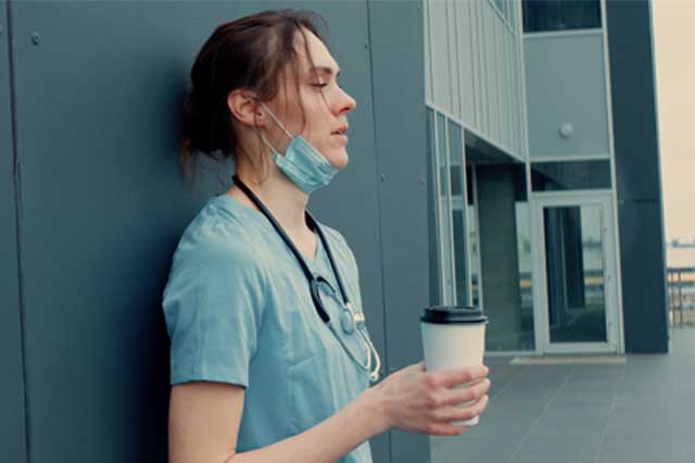 a physician experiencing burnout